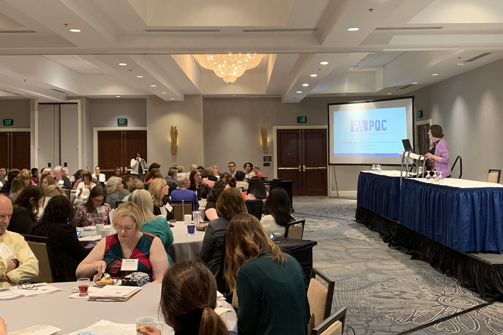 Ellen DiDomenico, Deputy Secretary of PA Department of Drug and Alcohol Programs addresses PA PQC Learning Collaborative participants in Harrisburg on April 24, 2019.
