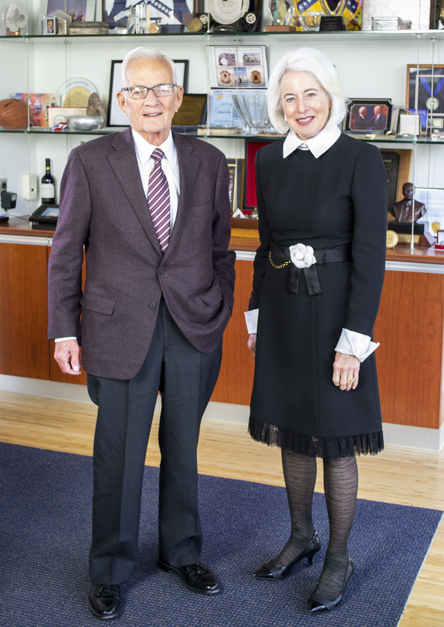 Paul O’Neill and Karen Feinstein in 2018.