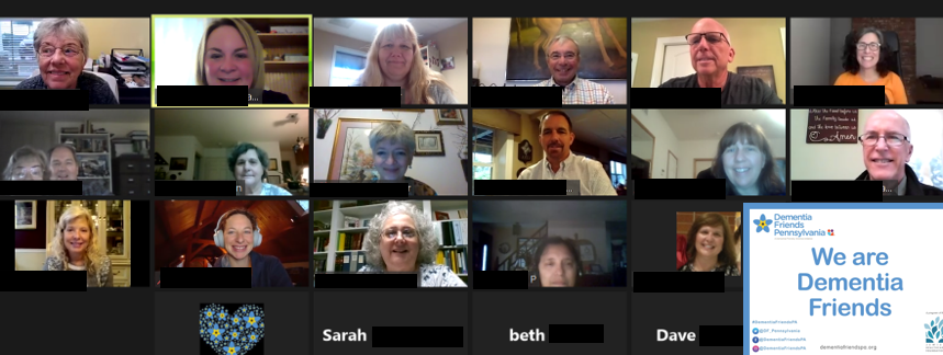 A group of people on a Zoom call.