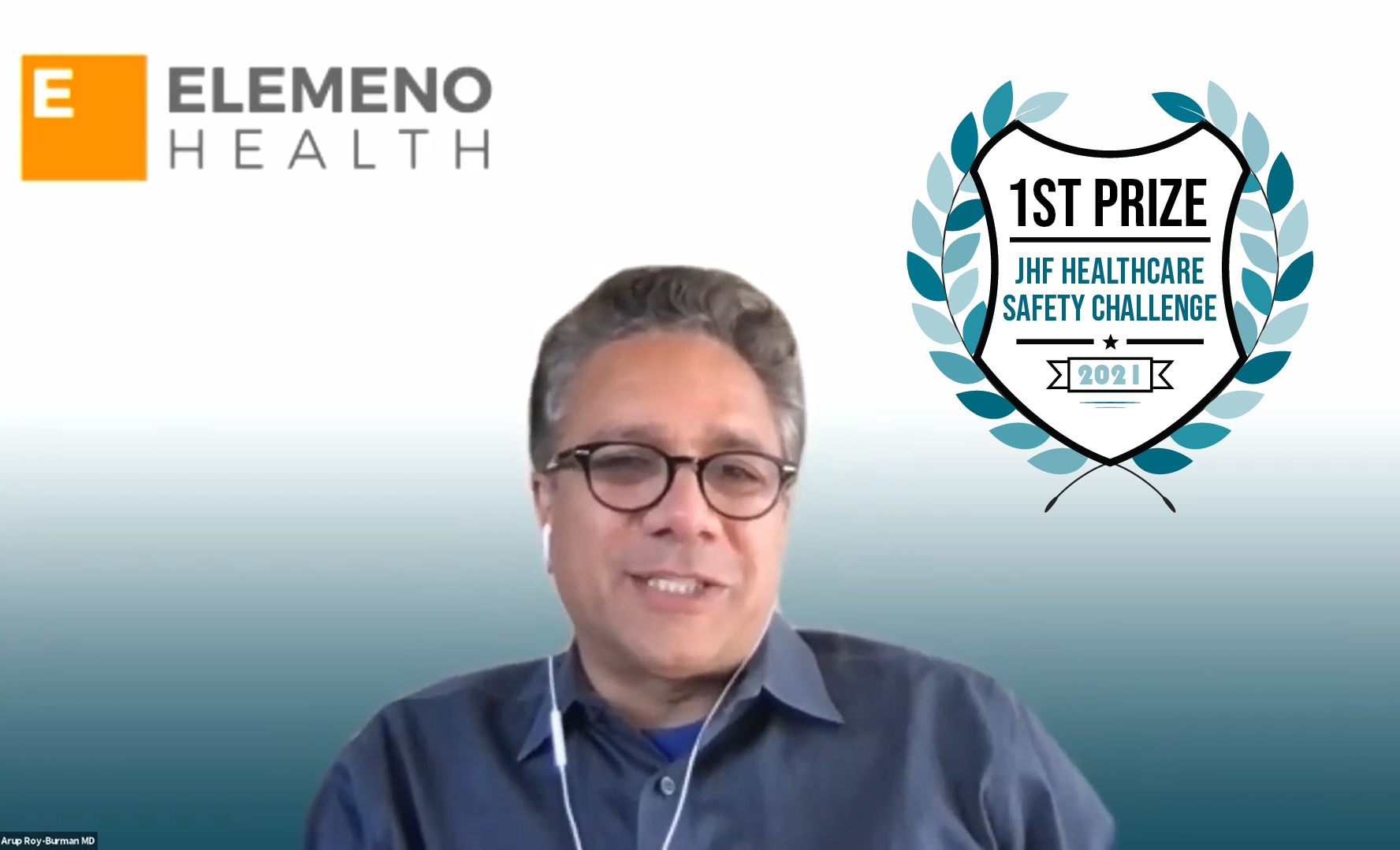 Dr. Arup Roy-Burman, Founder & CEO of first prize winner Elemeno Health