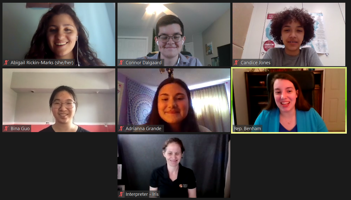 Five youth advocates speak as panelists for the Dan Miller Disability and Mental Health Summit on Zoom.